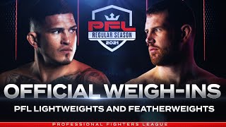 PFL 1 2021 Official Weigh Ins [upl. by Yeknarf]