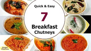 7 Daily amp Regular Chutney Recipes  Quick amp Easy Breakfast Chutneys [upl. by Fafa544]