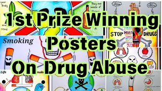 International Day against Drug Abuse Drawing ideas Say No To drugs poster drawing ideas Drug abuse [upl. by Noleta]