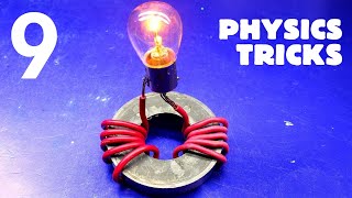 9 Awesome Physics Tricks  Easy Science Experiments At Home [upl. by Athalia]