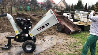 LUMAG RAMBO HC15 petrol wooden chipper machine 2018 petrol [upl. by Deuno]