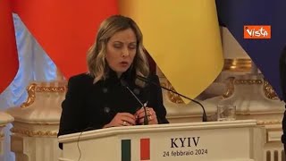 Meloni “Con Ucraina accordo decennale sulla sicurezza continuiamo con il sostegno militare” [upl. by Virnelli]