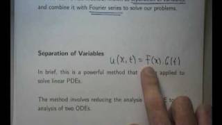 How to solve PDEs via separation of variables  Fourier series Chris Tisdell UNSW [upl. by Terrab]