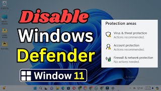 how to disable windows defender in windows 11  how to turn off windows defender in windows 11 [upl. by Leonsis]