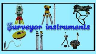 Some Surveyor instruments name and picture  Surveyingtools [upl. by Annelg398]