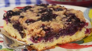 Blueberry Cake Recipe Demonstration  Joyofbakingcom [upl. by Hnahk246]