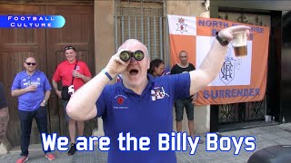 Hello hello we are the Billy Boys Vilareal away [upl. by Eekcaj]