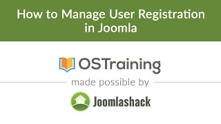 Joomla Beginner Class Lesson 38 How to Manage the User Registration in Joomla [upl. by Cohligan963]