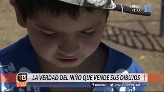 La verdad del niño que vende sus dibujos en Quintero [upl. by Mandell]