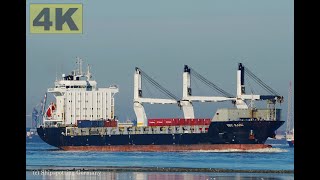 BBC RAISE  Shipspotting Germany 🇩🇪 IMO 9538880  River Elbe near City Otterndorf  4K VIDEO [upl. by Bartel713]