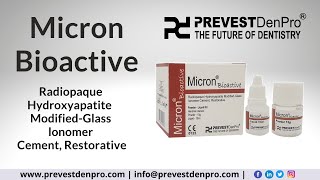 Micron Bioactive  Cement  Prevest DenPro  The Future of Dentistry [upl. by Heiner80]