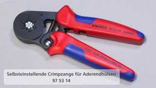 KNIPEX Selbsteinstellende Crimpzange mit Seiteneinführung 97 53 14 [upl. by Elamef710]