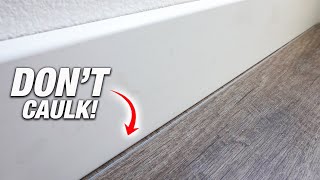 The SECRET To CLOSING HUGE GAPS Between ANY Flooring And Baseboards Pro DIY Results  How To [upl. by Assener]