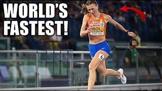 Femke Bol Throws Down Worlds Fastest Time  2024 European Championships  Womens 400 Hurdles [upl. by Jocko]