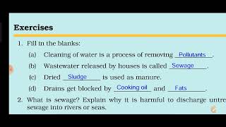 Ch 18 Wastewater story class 7 science exercises solutions NCERT [upl. by Theo500]