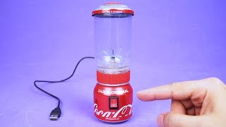 Increíble Mini Licuadora USB hecho con Latas de Refresco y Motor dc [upl. by Ranilopa]