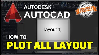 AutoCAD How To Plot All Layout Tutorial [upl. by Ocsirf]