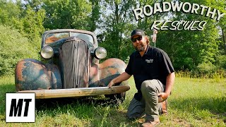 Abandoned 1937 Chevrolet Deluxe Has Been Sitting for 25 Years  Roadworthy Rescues [upl. by Caia442]