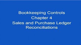 Chapter 4 Trade ReceivablesSales Ledger and Trade PayablesPurchase Ledger Reconciliations AAT L2 [upl. by Antipas]