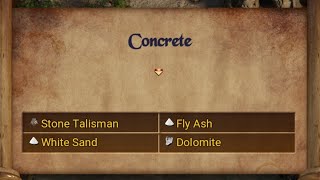 Concrete Crafting Fly AshWhite Sand Dolomite Location in Treasure of Nadia [upl. by Denney]