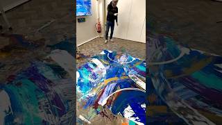 Painting with a window squeegee Full video link above ⬆️ ⬆️⬆️ art painting artist [upl. by Nnylakcaj]