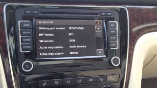 How to find the firmware number on RNS 510 navigation system for Volkswagen [upl. by Atnahsal]