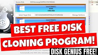 Easy FREE Disk Clone Cloning amp Drive Migration With Disk Genius Free Macrium Reflect Alternative [upl. by Burris]