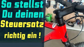 So stellst du deinen Steuersatz am Fahrrad richtig ein [upl. by Pickar]