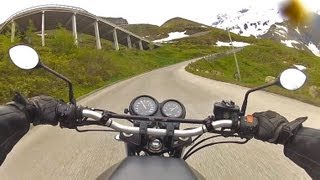 RAW onboard riding High Alpine Road  Großglockner Hochalpenstraße  Honda CB500 [upl. by Lonne]