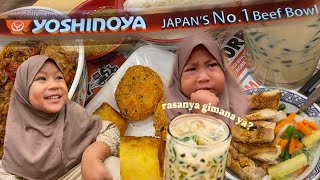 AGHNIA MUKBANG YOSHINOYA  Reaction Video Mukbang 🍜🍚🥢 [upl. by Oslec]