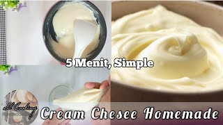 5 MINUTE CREAM CHEESE HOMEMADE dengan 3 Bahan Cara membuat Cream Cheese Kw dengan sangat simple [upl. by Tiana370]