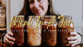 Canning MEALS for your Pantry Shelf  Meal In A Jar Recipes Pressure Canning [upl. by Nednarb]