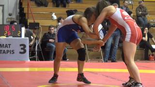 2015 Guelph FW48kg Alyssa Cleaves UNB vs Josee Tremblay UofC [upl. by Atterol]