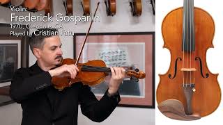 Frederick Gosparlin violin 1970 Glendale California USA  Cristian Fatu  Metzler Violin Shop [upl. by Setiram108]