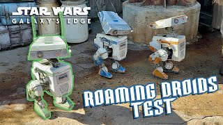 Imagineers Test BD1 Style ROAMING DROIDS in Star Wars Galaxys Edge at Disneyland [upl. by Sert]