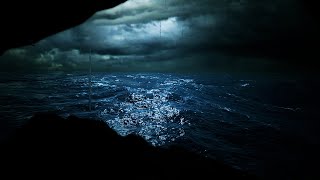 Heavy Ocean Rainstorm with Non Stop Thunder Sounds for Sleeping  Sleep Sounds  Dimmed Screen Rain [upl. by Otto629]