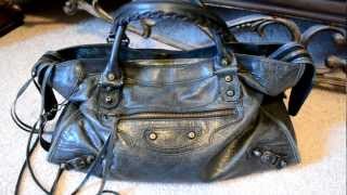 Whats inside my Balenciaga City handbag Review of what fits in a classic Bal purse bag [upl. by Phillis]