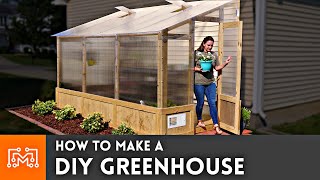 How to Make a DIY Greenhouse  I Like To Make Stuff [upl. by Mintz]