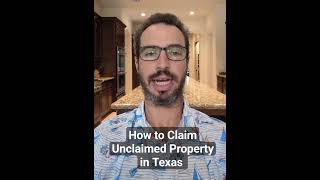 How to Claim Unclaimed Property in Texas unclaimedproperty claimittexasgov texasprobateattorney [upl. by Neemsaj]