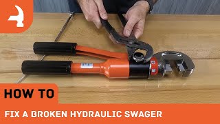 How To Fix a Broken Hydraulic Swager  HAMMERSMITH [upl. by Lyle]