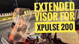 Windshield Extender  How to install visor extender  Xpulse 200 modification [upl. by France]