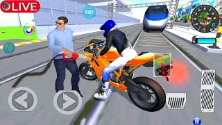 🔴LIVE✅3D SUPER BIKE VS Bullet Train POLICE Car Driving School Best Android Gameplay HD [upl. by Adnawak]