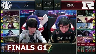 iG vs RNG  Game 1  Grand Finals S8 LPL Summer 2018  Invictus Gaming vs Royal Never Give Up G1 [upl. by Aneekahs984]