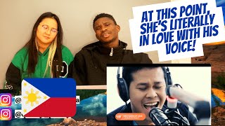 HER FIRST TIME REACTING TO Marcelito Pomoy quotThe Power of LovequotCeline Dion LIVE on Wish FM [upl. by Bernelle]