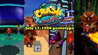 Crash Bandicoot Warped July 17th 1998 prototype  Full Gameplay [upl. by Jonna322]