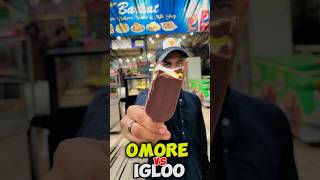 Omore vs igloo chocobar ice cream 😲 food minivlog shorts chocobar icecream [upl. by Cohlette592]