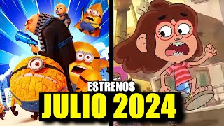 PRÓXIMAS PELÍCULAS ANIMADAS Y CARICATURAS QUE SE ESTRENAN EN JULIO 2024 [upl. by Edmee]