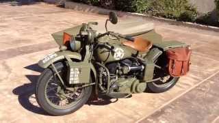 1942 Harley Davidson WLA and Sidecar For Sale [upl. by Notlem]