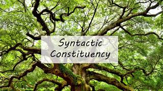 Syntactic Constituency [upl. by Girardo]