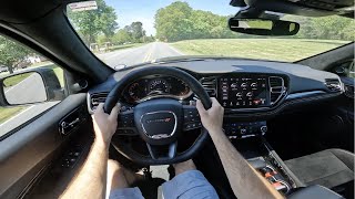 2023 Dodge Durango RT Hemi Orange Plus POV Drive Impressions and ASMR [upl. by Ydwor]